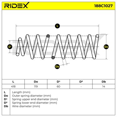 Fahrwerksfeder RIDEX 188C1027 188C1027 - foto 5