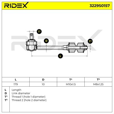 Stabilisator Stange RIDEX 3229S0157 3229S0157 - foto 3