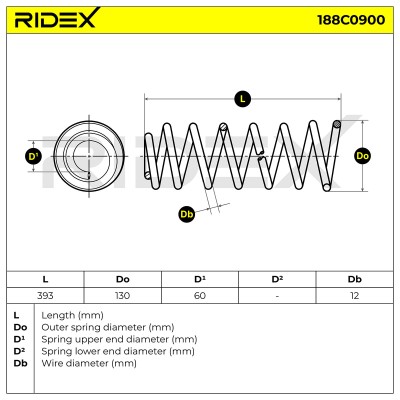 Fahrwerksfeder RIDEX 188C0900 188C0900 - foto 5