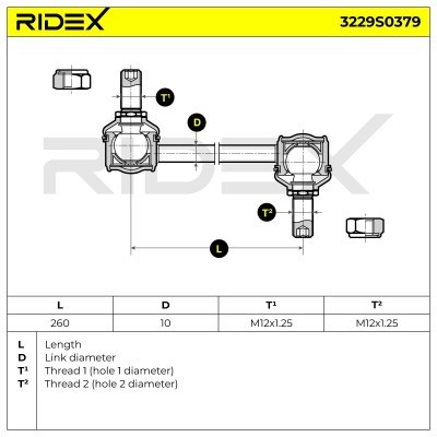 Stabilisator Stange RIDEX 3229S0379 3229S0379 - foto 9