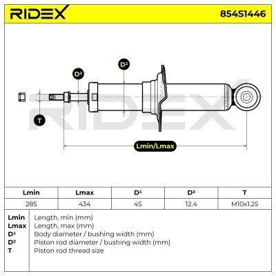 Stoßdämpfer RIDEX 854S1446 854S1446 - foto 7