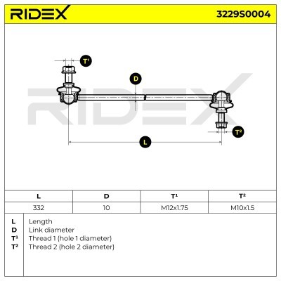 Stabilisator Stange RIDEX 3229S0004 3229S0004 - foto 6