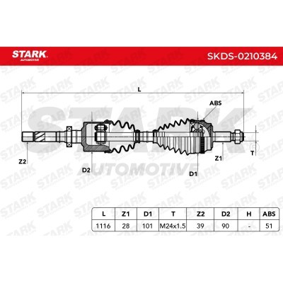 Antriebswelle Stark SKDS-0210384 SKDS-0210384 - foto 7