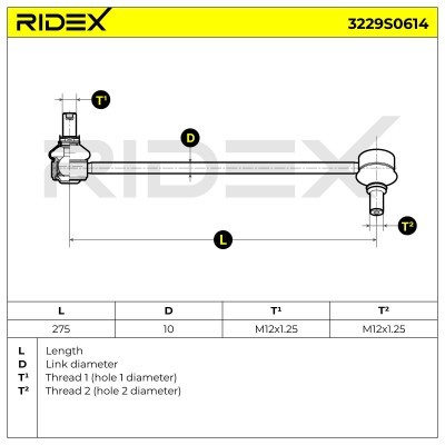 Stabilisator Stange RIDEX 3229S0614 3229S0614 - foto 5