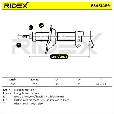 Stoßdämpfer RIDEX 854S1489 854S1489 - foto 6