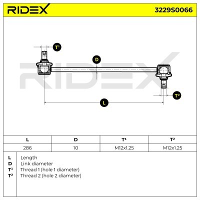 Stabilisator Stange RIDEX 3229S0066 3229S0066 - foto 3