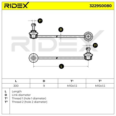 Stabilisator Stange RIDEX 3229S0080 3229S0080 - foto 6