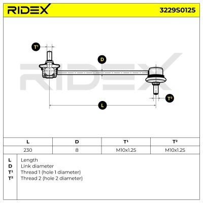 Stabilisator Stange RIDEX 3229S0125 3229S0125 - foto 6