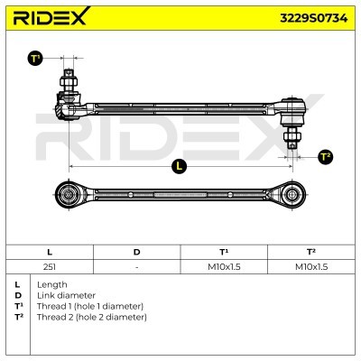 Stabilisator Stange RIDEX 3229S0734 3229S0734 - foto 6
