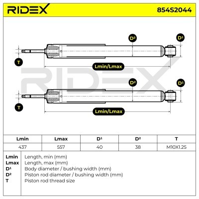 Stoßdämpfer RIDEX 854S2044 854S2044 - foto 6
