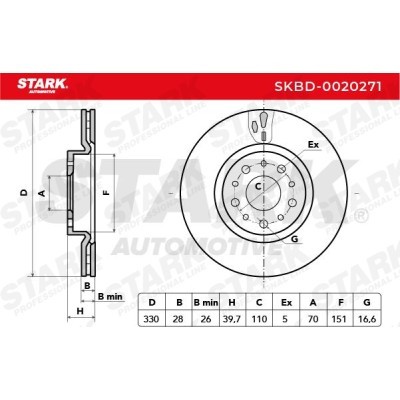 Bremsscheibe Stark SKBD-0020271 SKBD-0020271 - foto 5