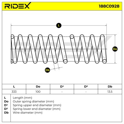 Fahrwerksfeder RIDEX 188C0928 188C0928 - foto 5