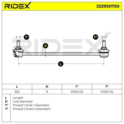 Stabilisator Stange RIDEX 3229S0750 3229S0750 - foto 7