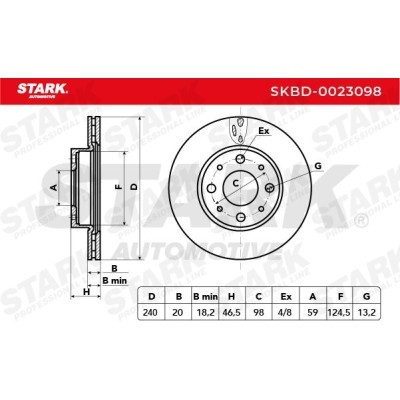 Bremsscheibe Stark SKBD-0023098 SKBD-0023098 - foto 5