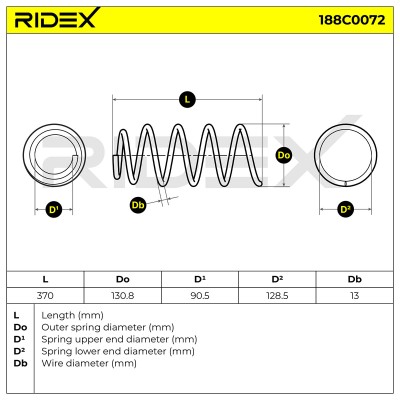Fahrwerksfeder RIDEX 188C0072 188C0072 - foto 4