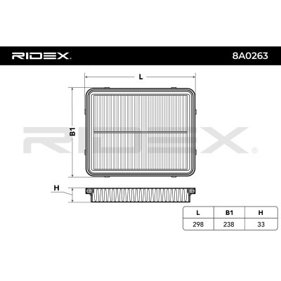 Luftfilter RIDEX 8A0263 8A0263 - foto 6