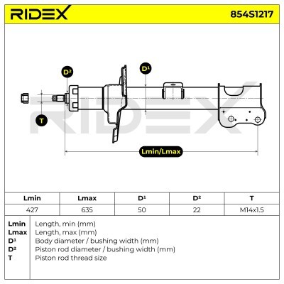 Stoßdämpfer RIDEX 854S1217 854S1217 - foto 7