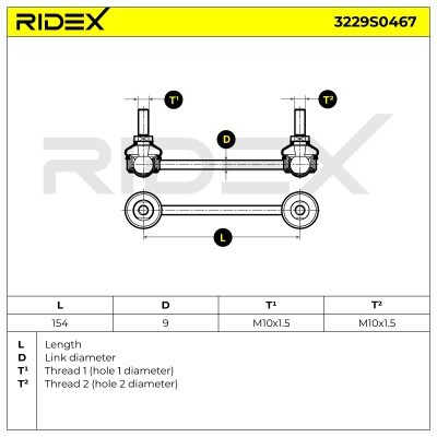 Stabilisator Stange RIDEX 3229S0467 3229S0467 - foto 5