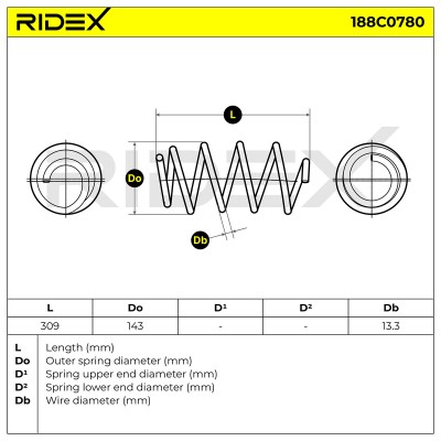 Fahrwerksfeder RIDEX 188C0780 188C0780 - foto 4