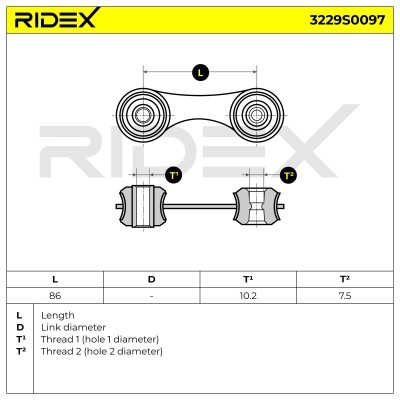 Stabilisator Stange RIDEX 3229S0097 3229S0097 - foto 4