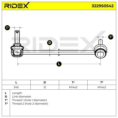 Stabilisator Stange RIDEX 3229S0542 3229S0542 - foto 7