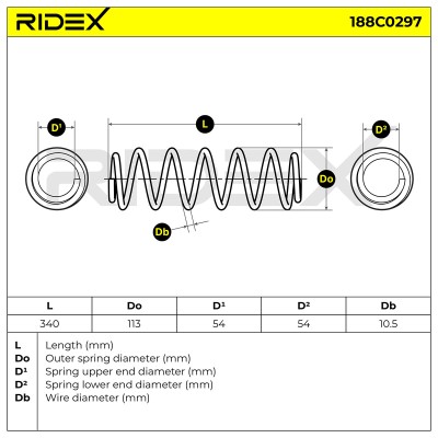 Fahrwerksfeder RIDEX 188C0297 188C0297 - foto 5