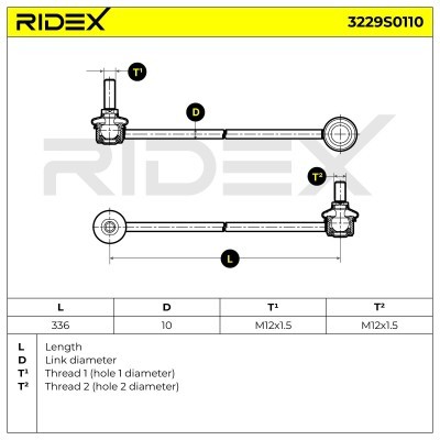 Stabilisator Stange RIDEX 3229S0110 3229S0110 - foto 6