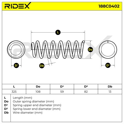 Fahrwerksfeder RIDEX 188C0402 188C0402 - foto 5