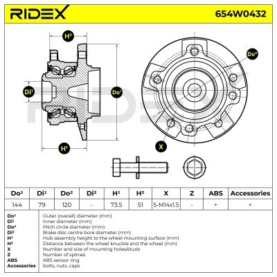 Radlager RIDEX 654W0432 654W0432 - foto 5