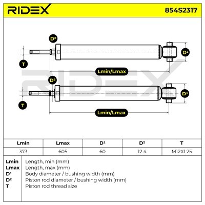 Stoßdämpfer RIDEX 854S2317 854S2317 - foto 4