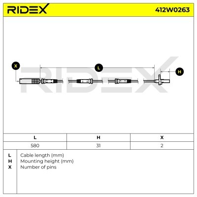 ABS Sensor RIDEX 412W0263 412W0263 - foto 6