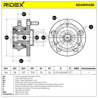 Radlager RIDEX 654W0456 654W0456 - foto 5