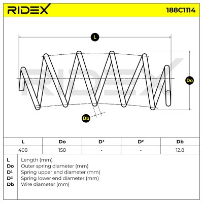 Fahrwerksfeder RIDEX 188C1114 188C1114 - foto 4