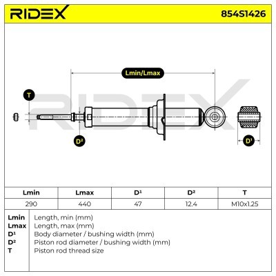 Stoßdämpfer RIDEX 854S1426 854S1426 - foto 4