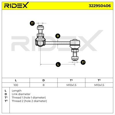Stabilisator Stange RIDEX 3229S0406 3229S0406 - foto 5