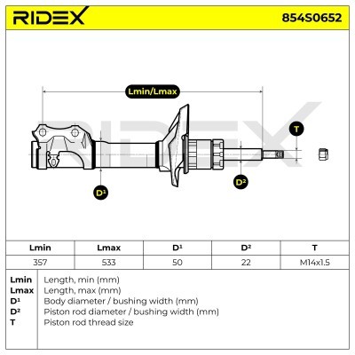 Stoßdämpfer RIDEX 854S0652 854S0652 - foto 4