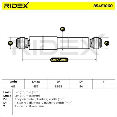 Stoßdämpfer RIDEX 854S1060 854S1060 - foto 7