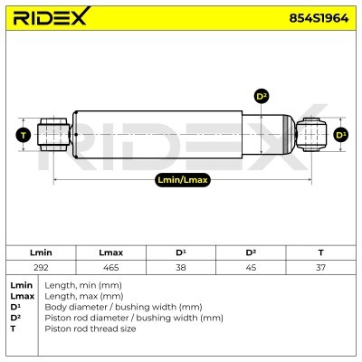 Stoßdämpfer RIDEX 854S1964 854S1964 - foto 5