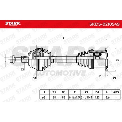Antriebswelle Stark SKDS-0210549 SKDS-0210549 - foto 9