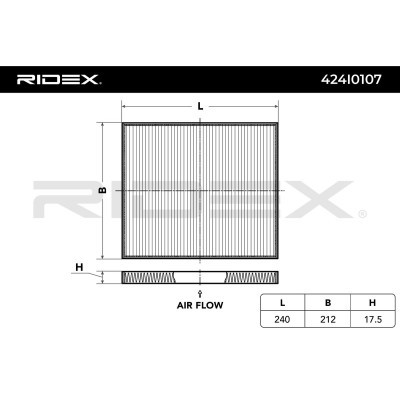 Filter, Innenraumluft RIDEX 424I0107 424I0107 - foto 3