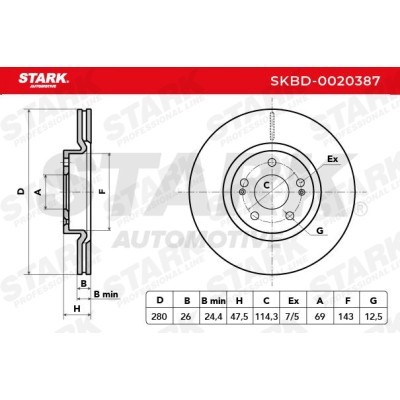 Bremsscheibe Stark SKBD-0020387 SKBD-0020387 - foto 10