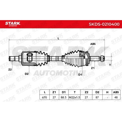 Antriebswelle Stark SKDS-0210400 SKDS-0210400 - foto 7
