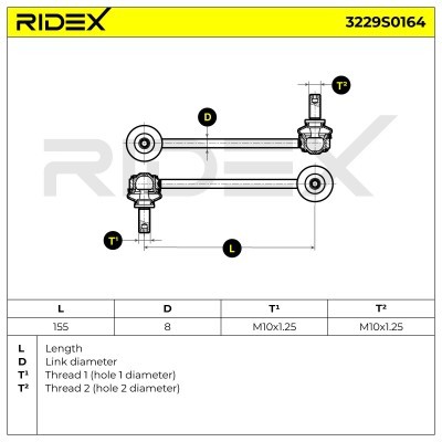 Stabilisator Stange RIDEX 3229S0164 3229S0164 - foto 6