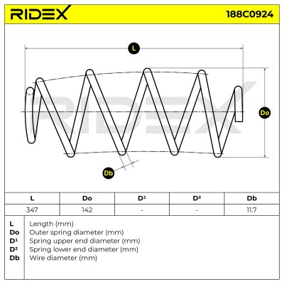 Fahrwerksfeder RIDEX 188C0924 188C0924 - foto 4