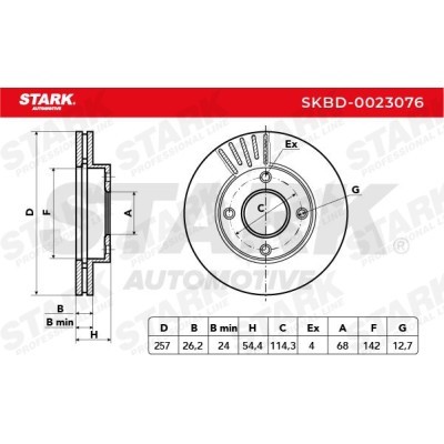 Bremsscheibe Stark SKBD-0023076 SKBD-0023076 - foto 5