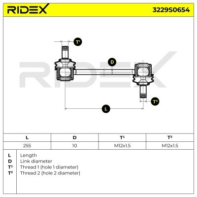 Stabilisator Stange RIDEX 3229S0654 3229S0654 - foto 6