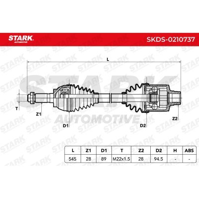Antriebswelle Stark SKDS-0210737 SKDS-0210737 - foto 7