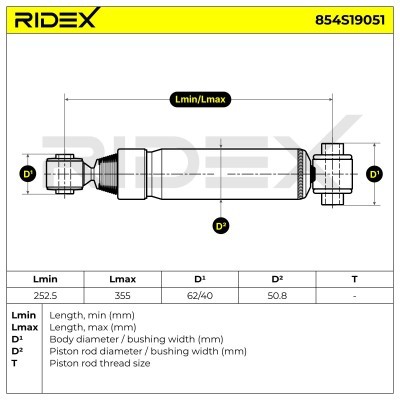 Stoßdämpfer RIDEX 854S19051 854S19051 - foto 8