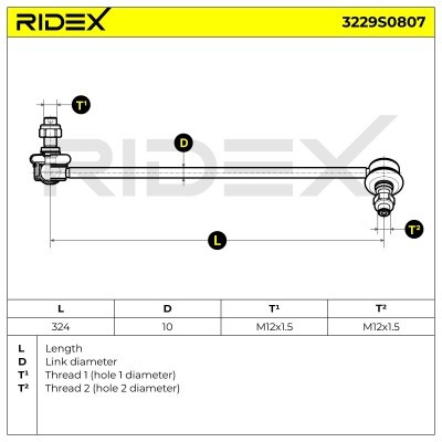 Stabilisator Stange RIDEX 3229S0807 3229S0807 - foto 7