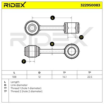 Stabilisator Stange RIDEX 3229S0083 3229S0083 - foto 7